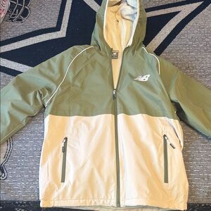 New Balance Kids' Olive and Beige Raincoat